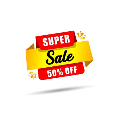 Süper satış afişi tasarımı. Vektör çizimi. satış etiketi.