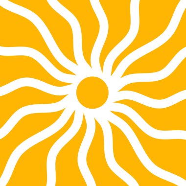 Güneş. Basit web simgesi tasarımı. vektör illüstrasyonu