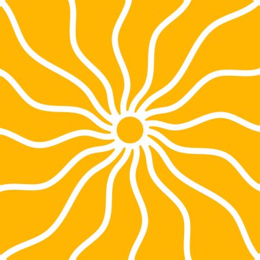 Güneş simgesinin soyut vektör illüstrasyonu