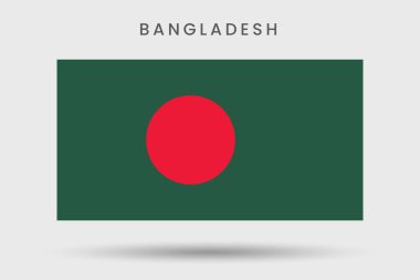 Bir düğme şeklinde Bangladeş dalga bayrağı.