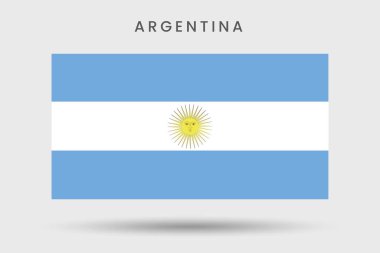 Arjantin bayrağı. Dünyanın resmi renkleri. vektör illüstrasyonu