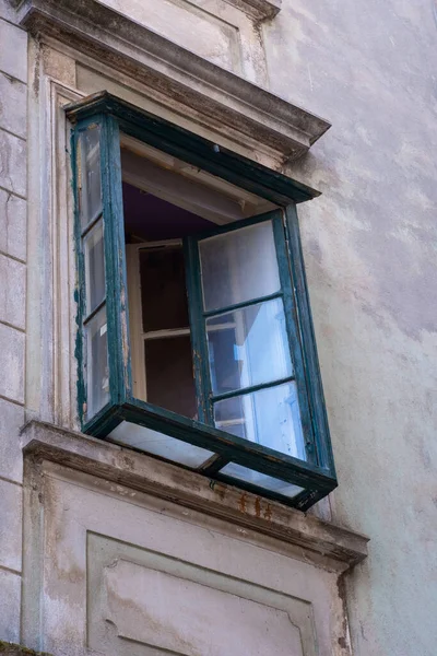Staré Město Šibenik Chorvatsku Úzké Ulice Historické Budovy Okna Starých — Stock fotografie