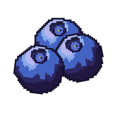 Piksel tarzı yaban mersini. Oyunlar için uygun pikselli yaban mersini çizimi. piksel sanatı