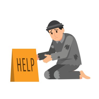 Yoksulluk ya da evsizlik yaşayan bir kişi, 