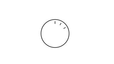 Dönen bir saat animasyonu. Finansal ve iş konuları için uygun. Canlandırılmış siyah beyaz saat logosu.