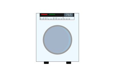 Modern Elektrik Çamaşır Makinesi Vektör İllüstrasyonu