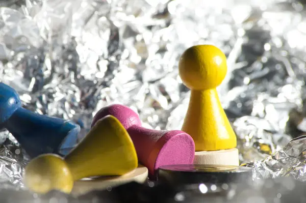 yakın - mavi renkli parçaların görünümü