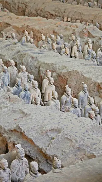 Xian 'daki Terracotta Savaşçılarının Yakın Çekimi