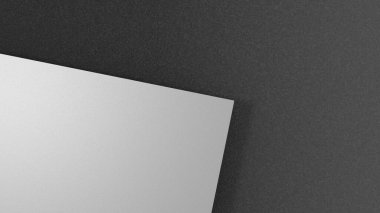 Kağıt Parçası 3D Markalaştırma Kimlik HD Resim Şablonu Boş Etiket Kağıdı