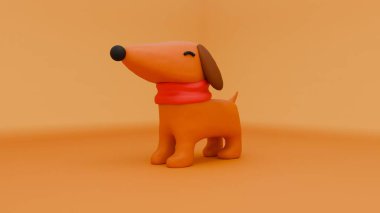 Sıcak Orange Play-Doh Sosisli ve 3D Fularlı