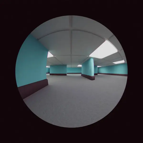 Arka odalar boş. Koridorlar soyut koridorlar. Halı duvarlar.