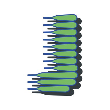 Sanat Rüzgarı Baş harfleri Büyük harf J vektör tasarım çizimi