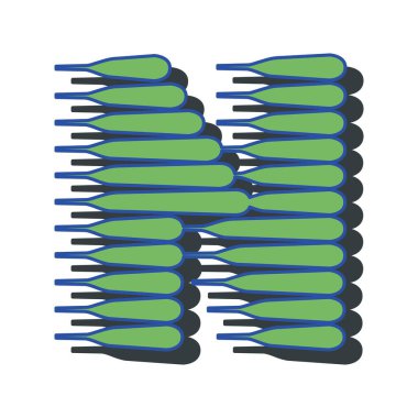 Sanat Rüzgarı Baş harfleri Büyük harf N vektör tasarım illüstrasyonu