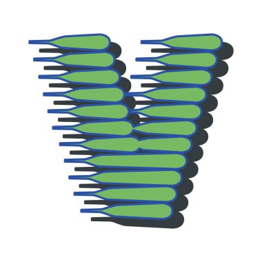 Sanat Rüzgarı Baş harfleri Büyük harf V vektör tasarımı çizimi