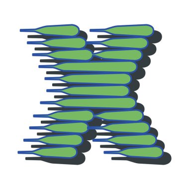 Sanat Rüzgarı Baş harfleri Büyük harf X vektör tasarım çizimi