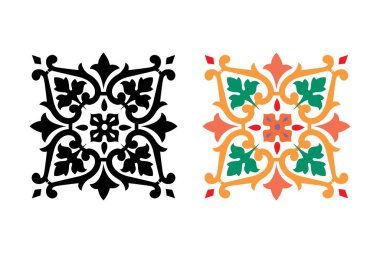 Klasik kaligrafi çiçekli vignette kaydırma köşeleri süs tasarımı elementleri siyah izole vektör çizimi