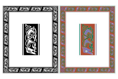 Klasik kaligrafik retro vignette kaydırma çerçeveleri dekoratif tasarım elementleri siyah ve renk izole vektör çizimi