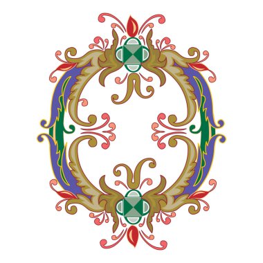 Vincente Başlangıç Yazı Tipi Büyük Harf O vektör tasarımı illüstrasyonu