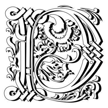 Masselle Başlangıç Yazı Tipi Büyük harf P vektör tasarım çizimi