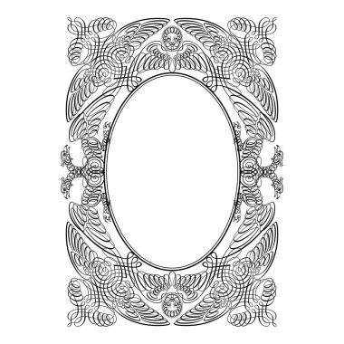 Kaliteli dövülmüş klasik kaligrafik retro vignette parşömen çerçeveleri süslemeli tasarım elementleri siyah izole vektör çizimi