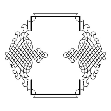Kaliteli dövülmüş klasik kaligrafik retro vignette parşömen çerçeveleri süslemeli tasarım elementleri siyah izole vektör çizimi
