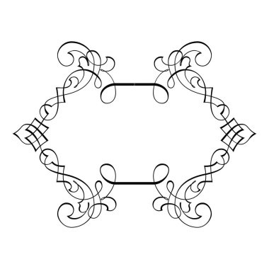 Kaliteli dövülmüş klasik kaligrafik retro vignette parşömen çerçeveleri süslemeli tasarım elementleri siyah izole vektör çizimi