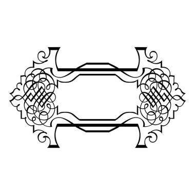 Kaliteli dövülmüş klasik kaligrafik retro vignette parşömen çerçeveleri süslemeli tasarım elementleri siyah izole vektör çizimi