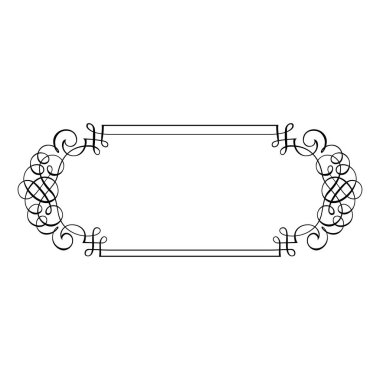 Kaliteli dövülmüş klasik kaligrafik retro vignette parşömen çerçeveleri süslemeli tasarım elementleri siyah izole vektör çizimi