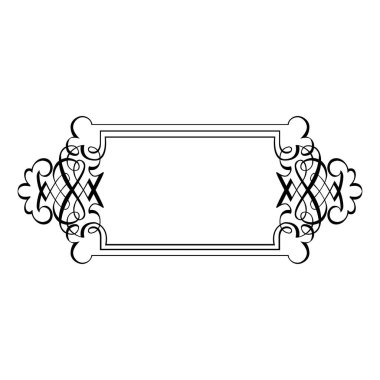 Kaliteli dövülmüş klasik kaligrafik retro vignette parşömen çerçeveleri süslemeli tasarım elementleri siyah izole vektör çizimi