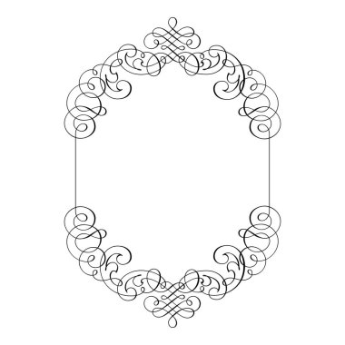 Kaliteli dövülmüş klasik kaligrafik retro vignette parşömen çerçeveleri süslemeli tasarım elementleri siyah izole vektör çizimi