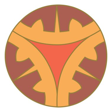 Eski dünya Vintage süs düğümü Kelt dekoratif elementi izole edilmiş vektör illüstrasyonunu ayarladı