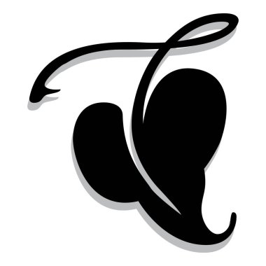 Kırmızı ve altın yaprak tasarım süsü izole vektör illüstrasyonunu ayarladı