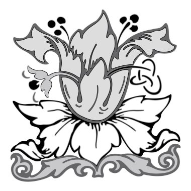 Retro tasarımı orijinal çiçek antika amblemleri karatahta izole edilmiş vektör illüstrasyonunu ayarlar