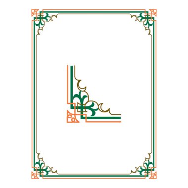 Klasik kaligrafik kaligrafik retro vignette parşömen şeritleri çerçeve dekoratif tasarım elementleri siyah ve renk izole edilmiş vektör