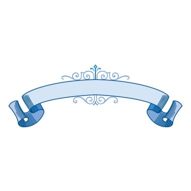 Girdap dekorasyon izole vektör illüstrasyon ile ayarlanmış boş vintage duyuru şeritler