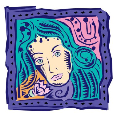 Burç düz simgelerden oluşan burçlar ve izole edilmiş vektör çizimleri. Fiesta sytle astrolojisinin bir parçası