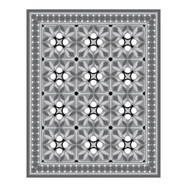 Beyaz arka planda izole edilmiş Arabesk mozaik İslami sanatında kusursuz desen