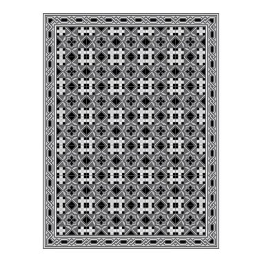 Beyaz arka planda izole edilmiş Arabesk mozaik İslami sanatında kusursuz desen