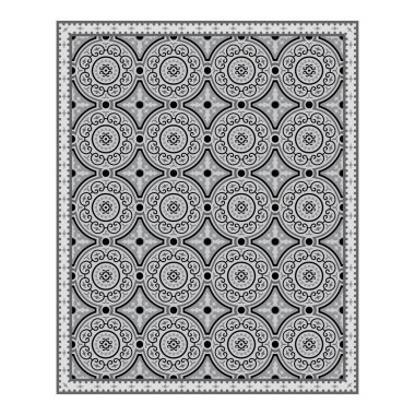 Beyaz arka planda izole edilmiş Arabesk mozaik İslami sanatında kusursuz desen