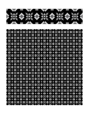 Beyaz arka planda izole edilmiş Arabesk mozaik İslami sanatında kusursuz desen