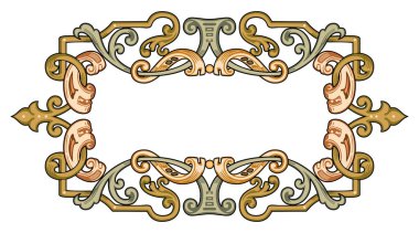 Klasik kaligrafik retro vignette kaydırma çerçeveleri süslemeli tasarım elementleri siyah ve renk izole edilmiş vektör