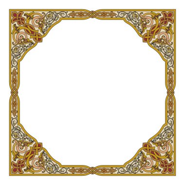 Klasik kaligrafik retro vignette kaydırma çerçeveleri süslemeli tasarım elementleri siyah ve renk izole edilmiş vektör