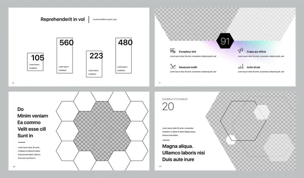 Creative Presentation Templates Elements White Background Vector Infographics Use Presentation — ストックベクタ