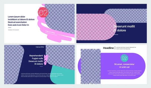 Креативні Елементи Шаблонів Презентацій Фіолетовому Фоні Векторна Інфографіка Використання Презентації — стоковий вектор