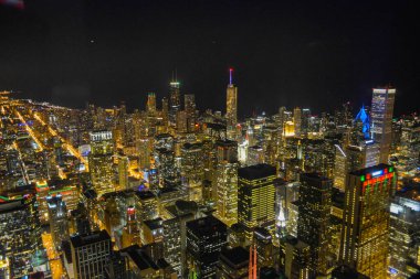 Willis Tower Skydeck 'ten Chicago şehir manzarası