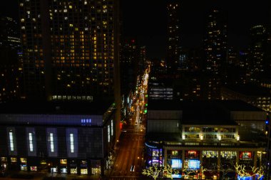 Chicago sokakları Kış gecesi