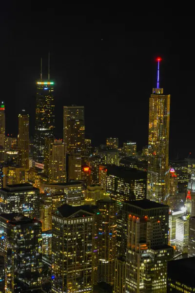 Willis Tower Skydeck 'ten Chicago şehir manzarası