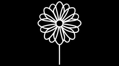 Zarif bir çiçek ikonu çiçek hareketini gösteriyor. Doğa temaları, sağlık uygulamaları, eko markalaşma, bahar görselleri veya dekoratif UI tasarımı için ideal.