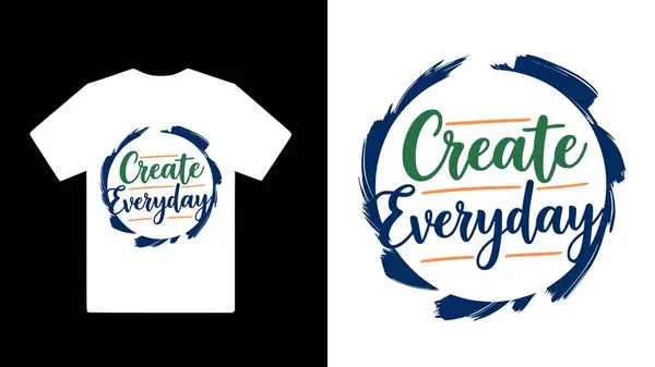 Motivasyonel tipografi tişörtü tasarımı.