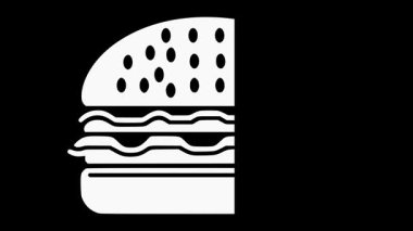 Hamburger Simgesi Animasyonu Fast Food Sembolü